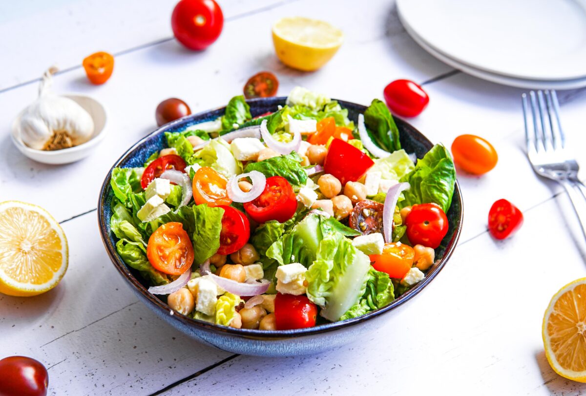 5+ A Day | Italian Chopped Salad with Garlic Vinaigrette