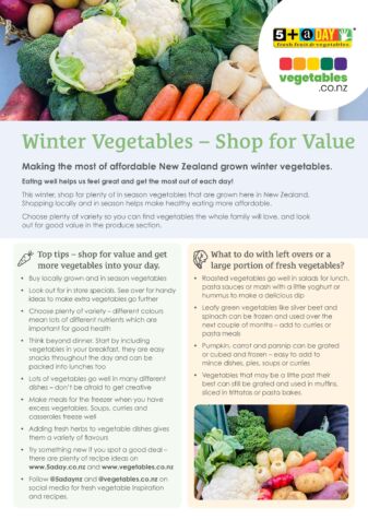 Winter Vegetables Shop for Value